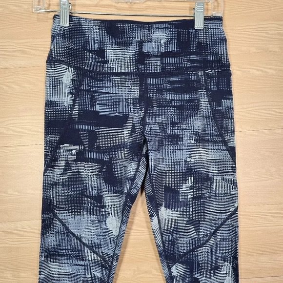 Sweaty Betty Zero Gravity 7/8 Leggings Blue Grid Print Size Small - Picture 3 of 10